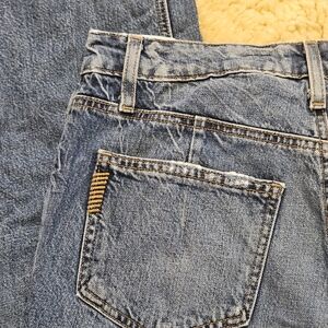 Blue Denim Jeans By PAIGE Denim Style MIKEY MIKE cropped Boyfriend Size 29